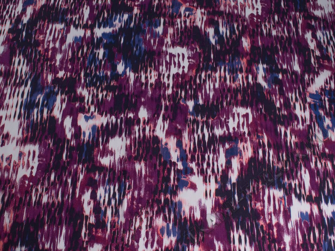 Штапель фиолетовый абстрактный принт - фото 1