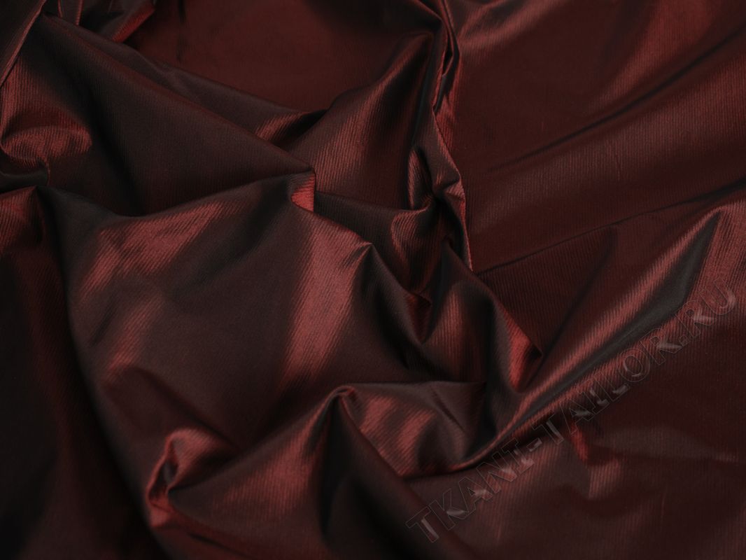 Курточная ткань бордовая - фото 3
