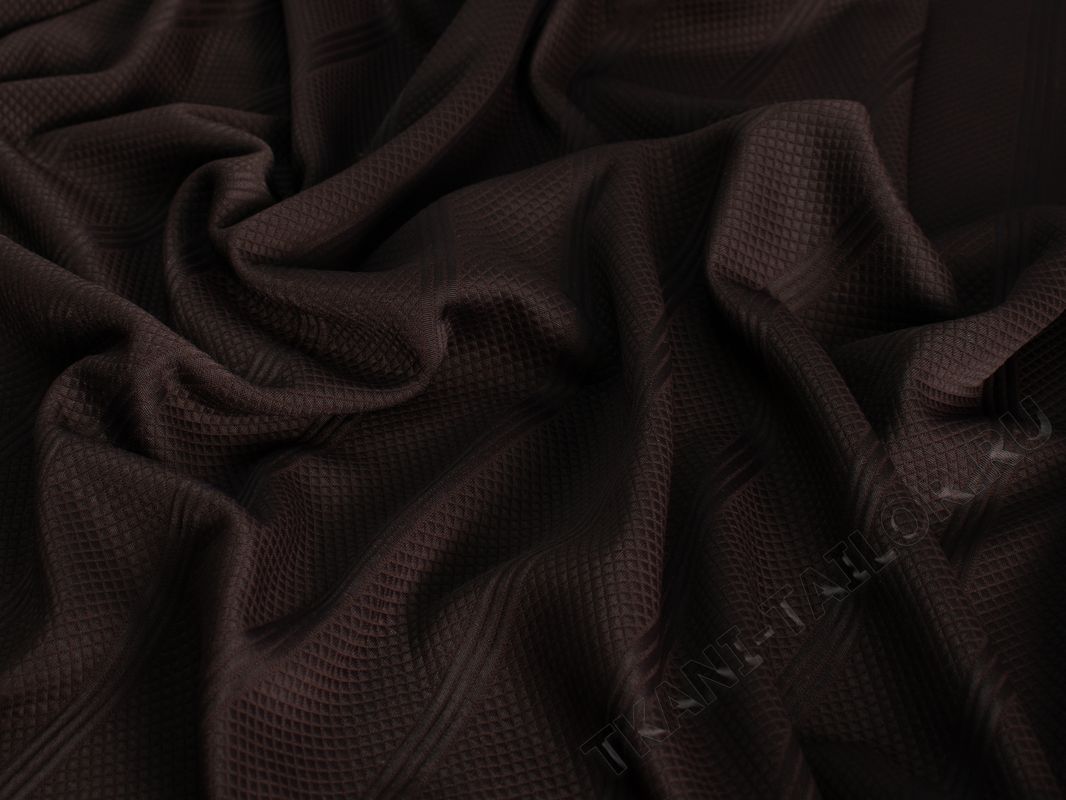 Трикотажная ткань коричневая - фото 4