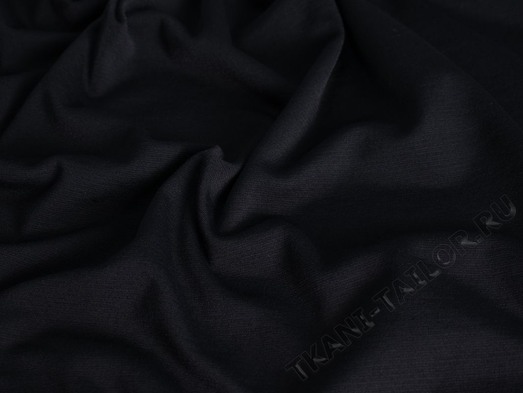 Трикотажная ткань черная - фото 3
