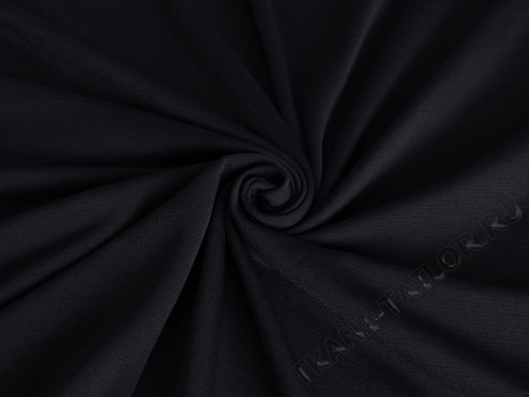 Трикотажная ткань черная - фото 1