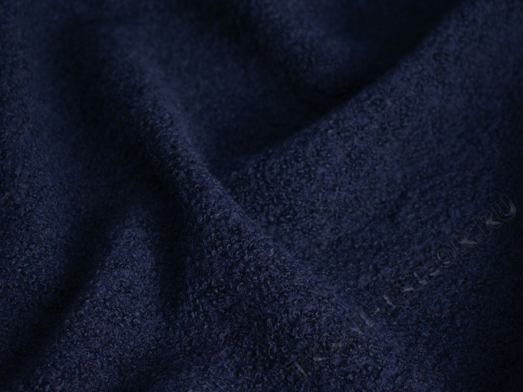 Пальтовая ткань темно-синяя - фото 3