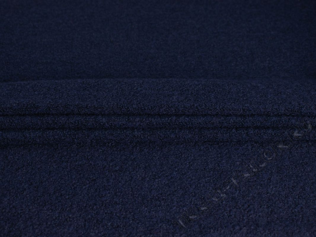 Пальтовая ткань темно-синяя - фото 4