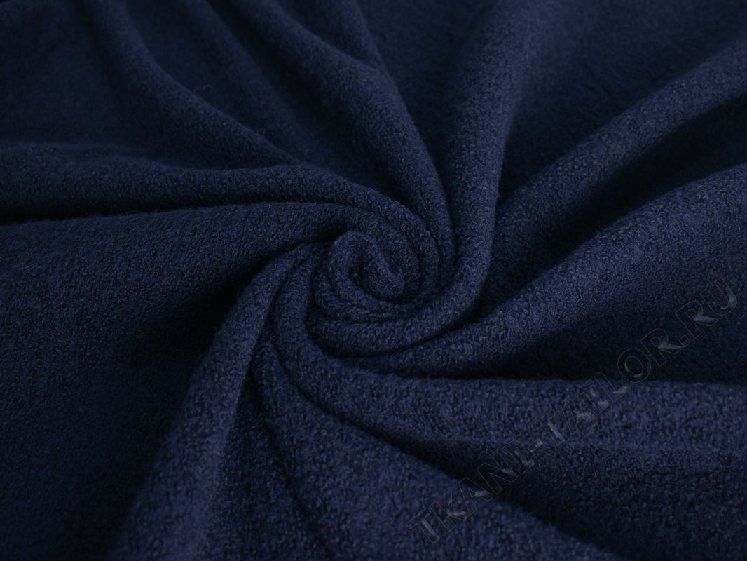 Пальтовая ткань темно-синяя - фото 1