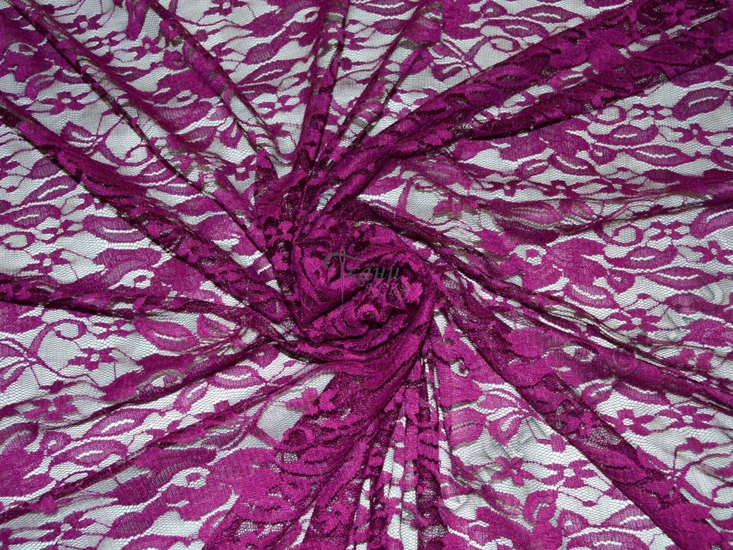 Гипюр фиолетовые цветы 0006 - фото 1
