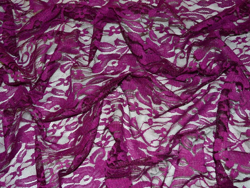 Гипюр фиолетовые цветы 0006 - фото 3