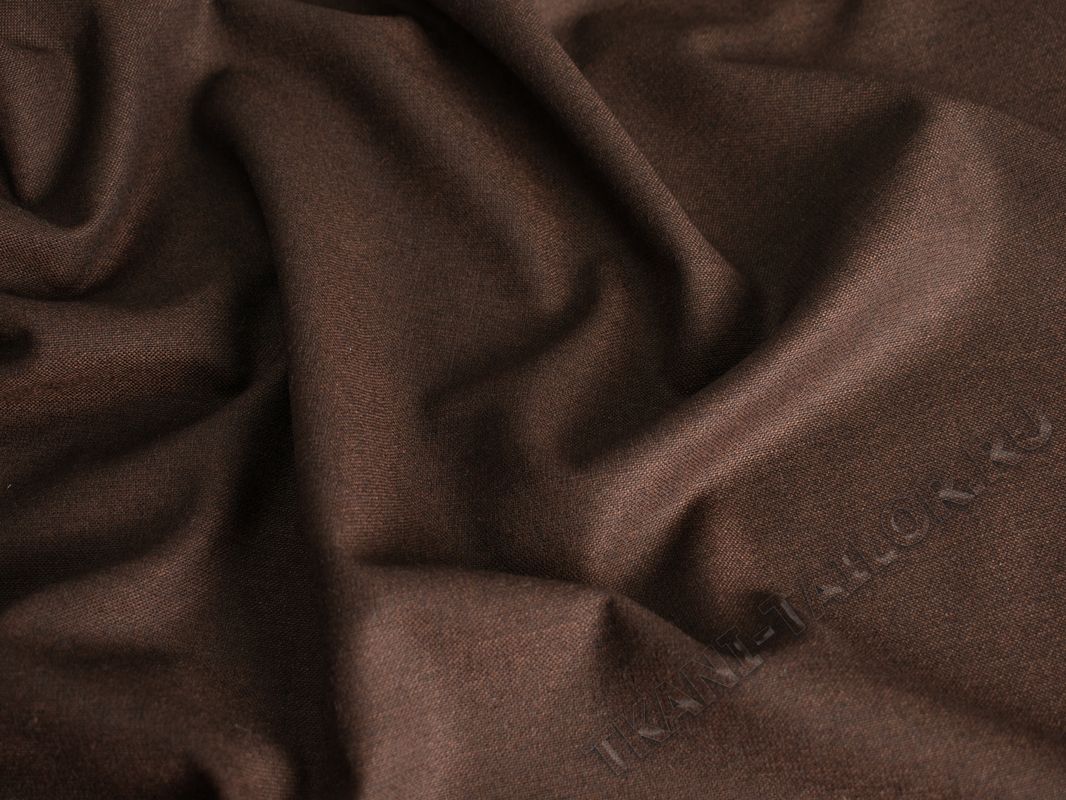 Костюмная ткань коричневая - фото 3