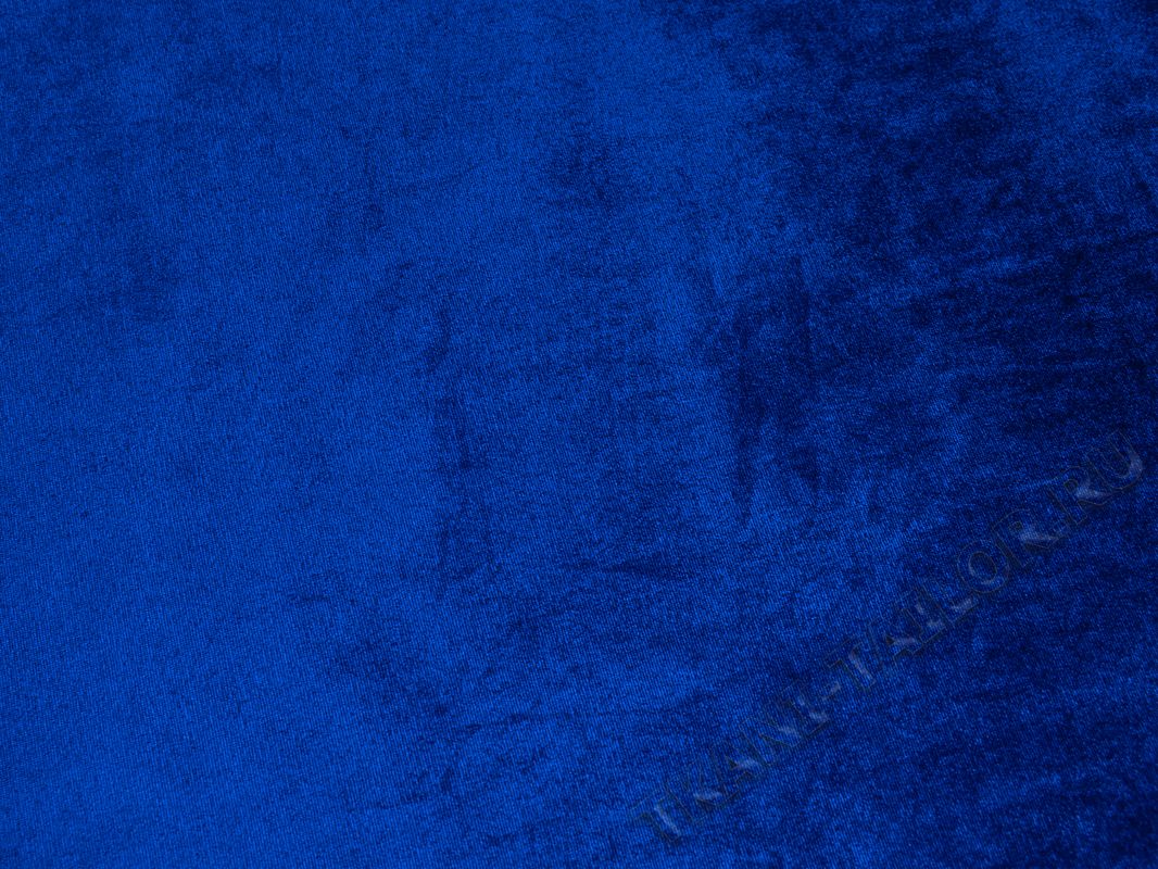 Бархат-стрейч ярко синий - фото 2