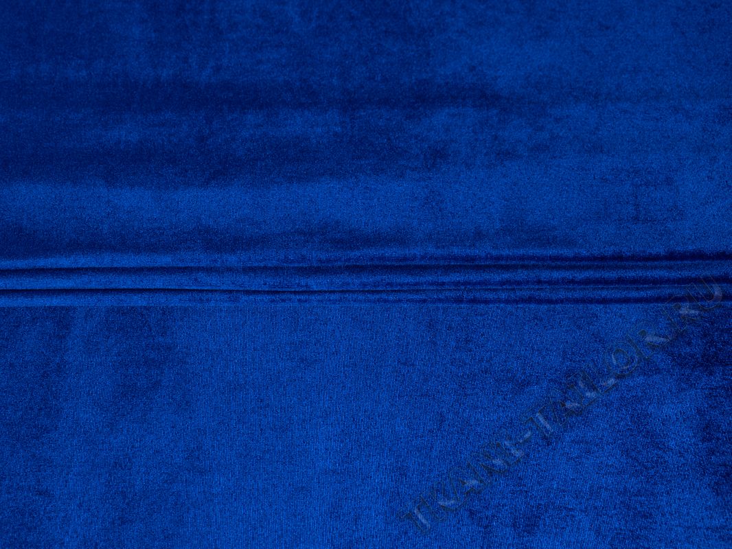 Бархат-стрейч ярко синий - фото 4
