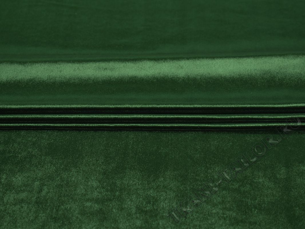 Бархат-стрейч зеленый - фото 1