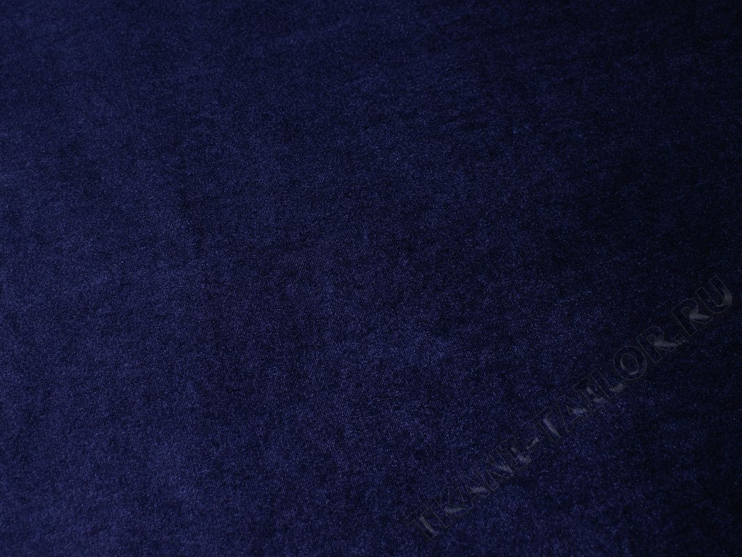Бархат-стрейч темно-синий - фото 2