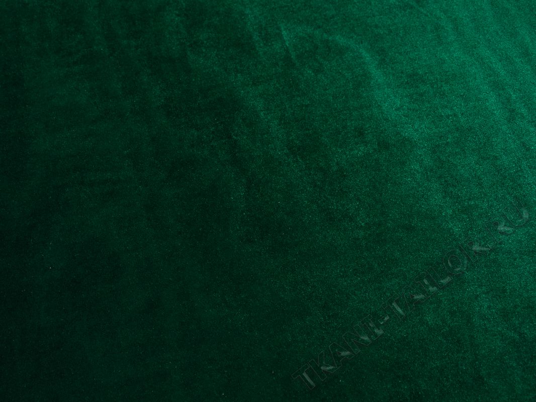 Бархат-стрейч изумрудно-зеленый - фото 2