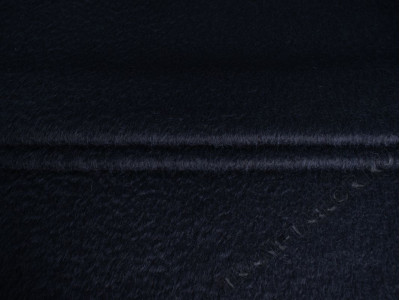Темно-синяя пальтовая ткань с ворсом