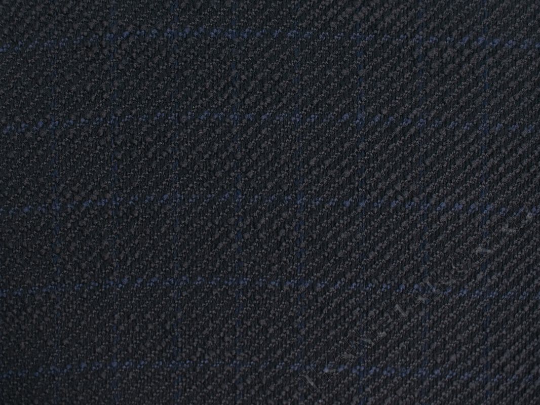 Пальтовая ткань черная с синим - фото 2