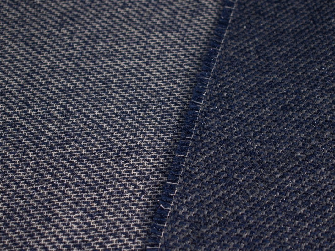 Пальтовая ткань серо-синяя - фото 2