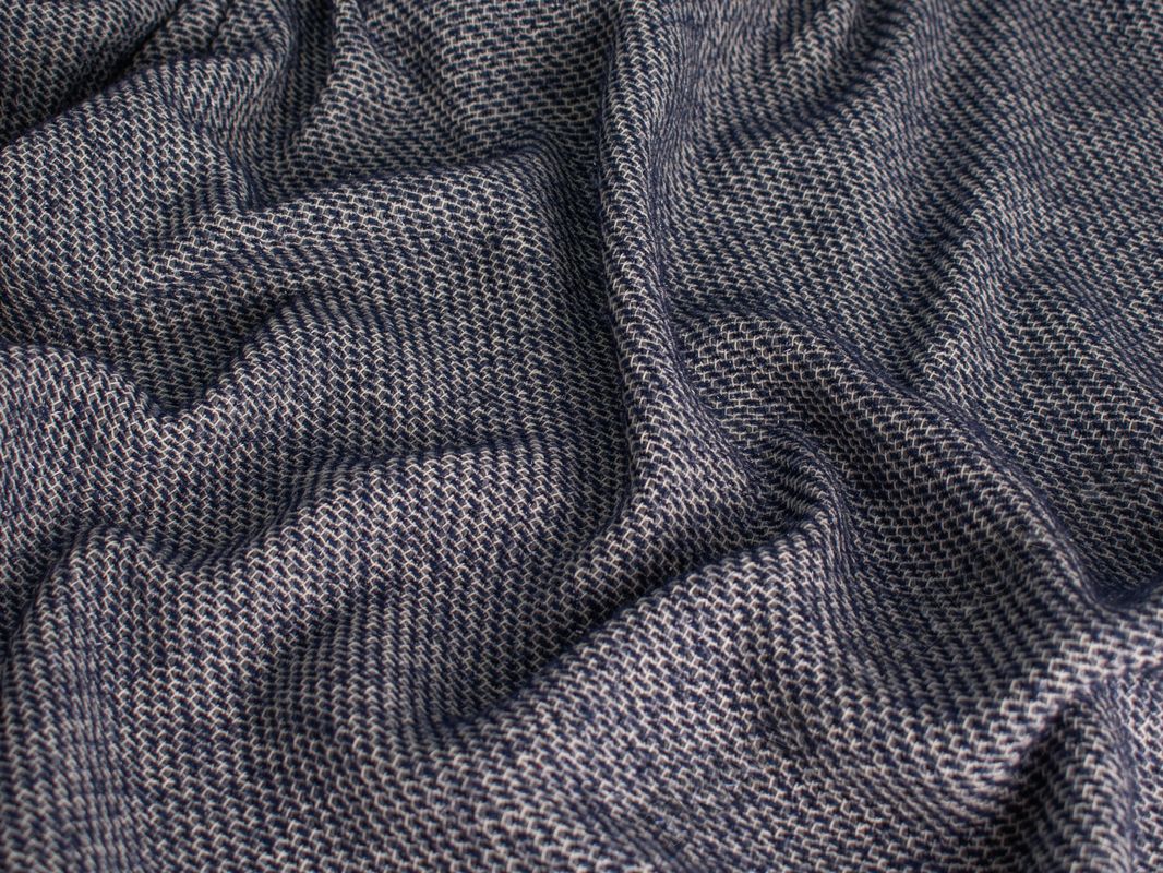 Пальтовая ткань серо-синяя - фото 3