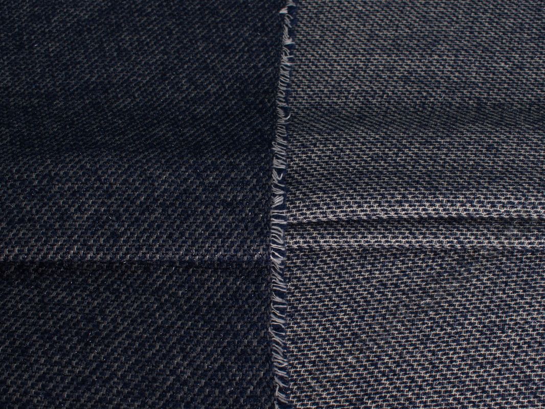 Пальтовая ткань серо-синяя - фото 4