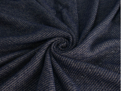 Пальтовая ткань серо-синяя