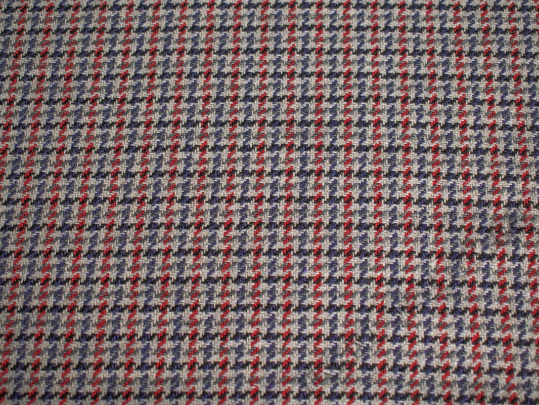 Пальтовая ткань разноцветный принт гусиная лапка - фото 2