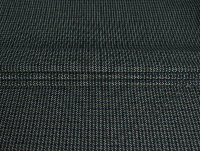 Пальтовая ткань серо-зеленая принт гусиная лапка