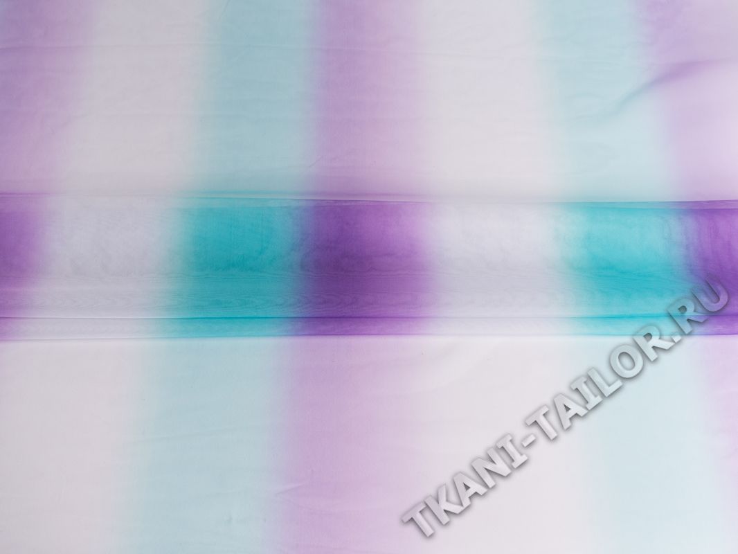 Сетка стрейч фиолетово-голубой градиент - фото 1