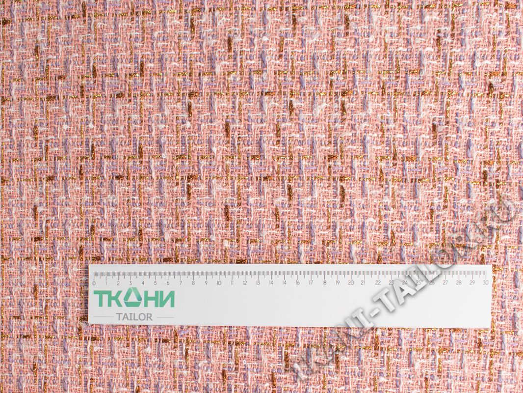 Костюмный твид шанель розовый - фото 2