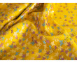 Китайский шелк темно-желтый с цветами