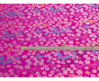Китайский шелк розовый принт цветы и бабочки