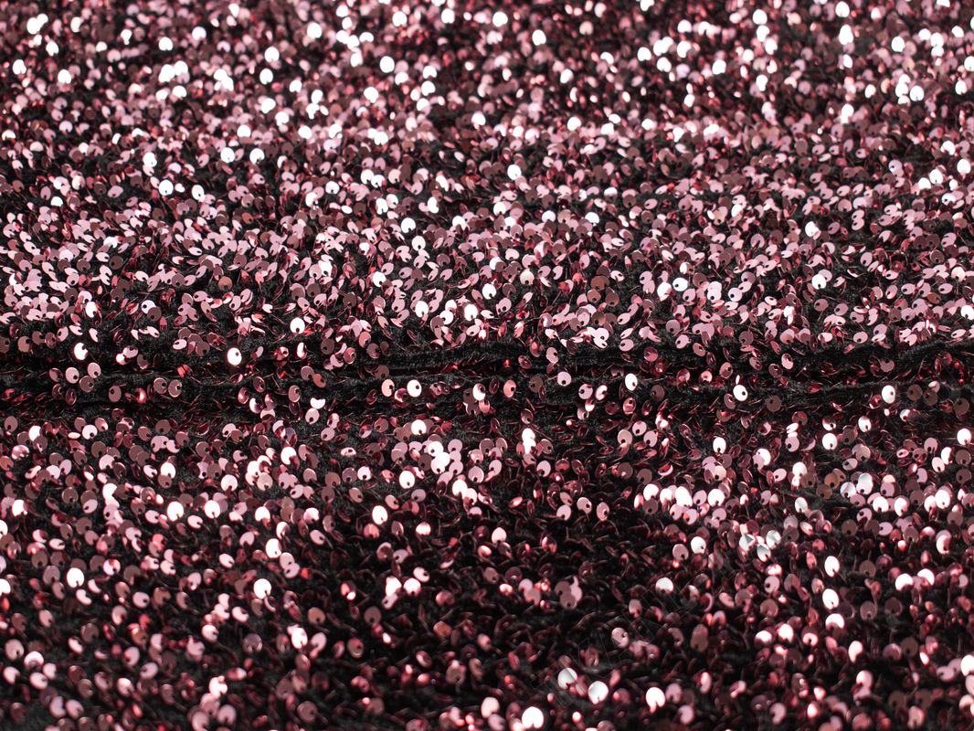Пайетки на бархате черно-розовые - фото 1