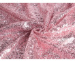 Пайетки на эластичной сетке розовые
