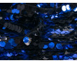 Пайетки крупные на сетке синие черные