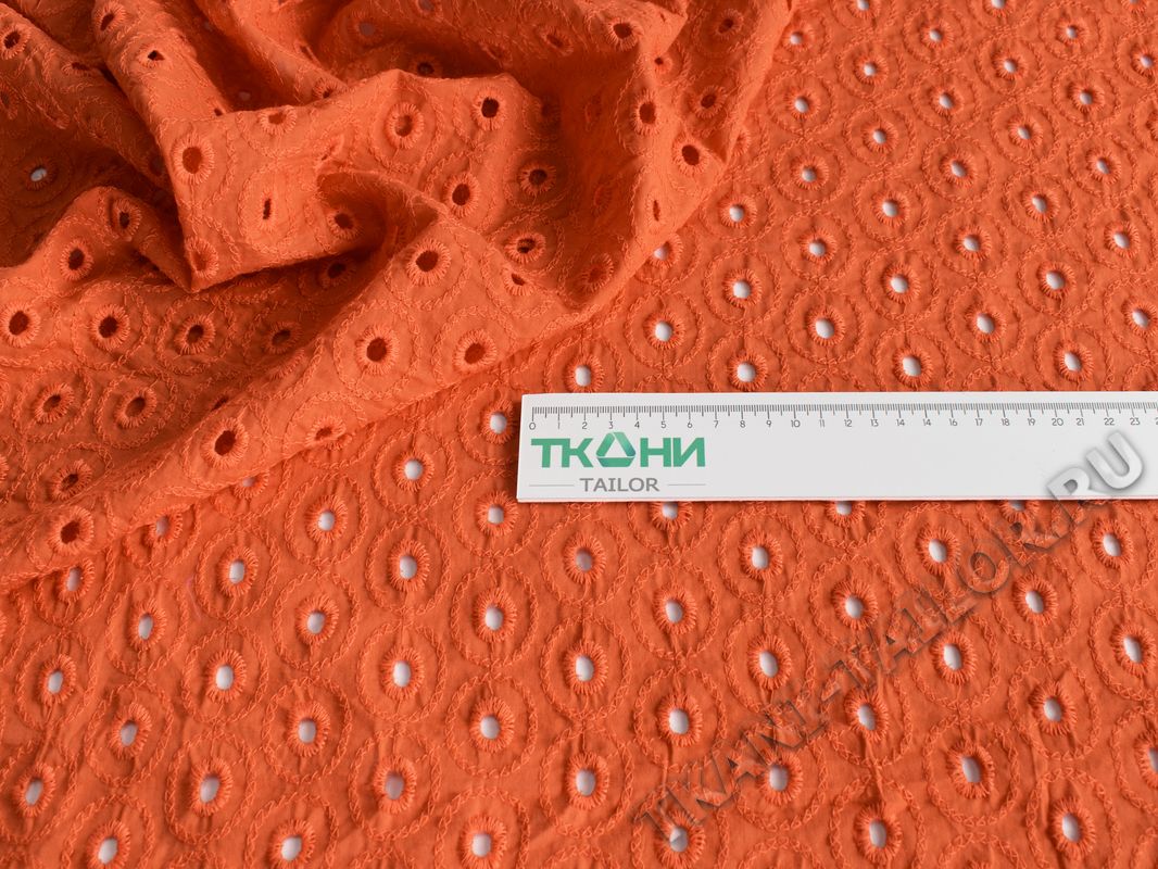 Шитье ткань темно-оранжевая - фото 2