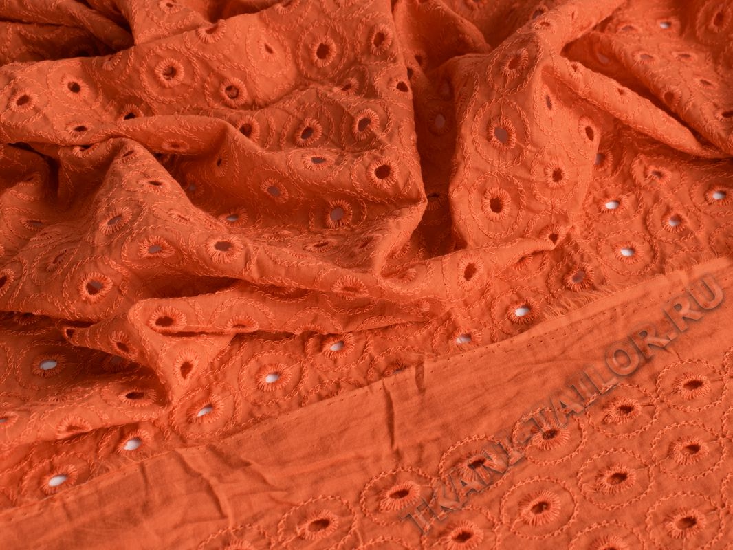 Шитье ткань темно-оранжевая - фото 3