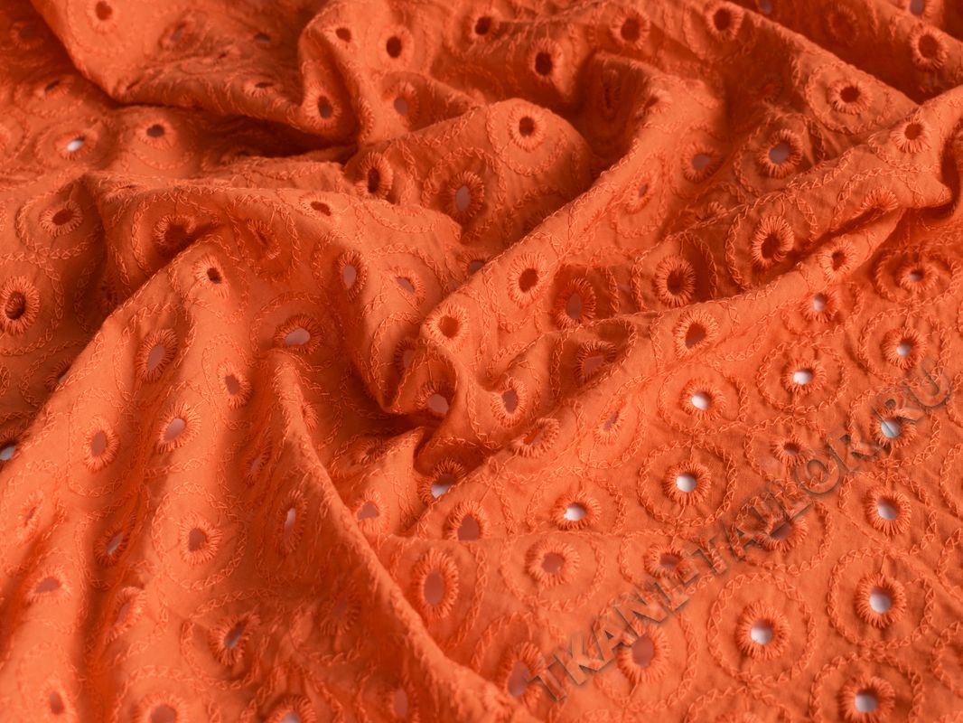 Шитье ткань темно-оранжевая - фото 4