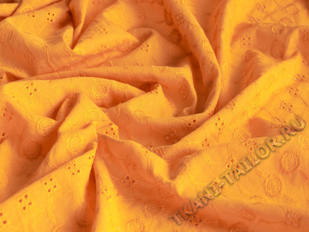 Шитье ткань светло-оранжевого цвета - фото 3