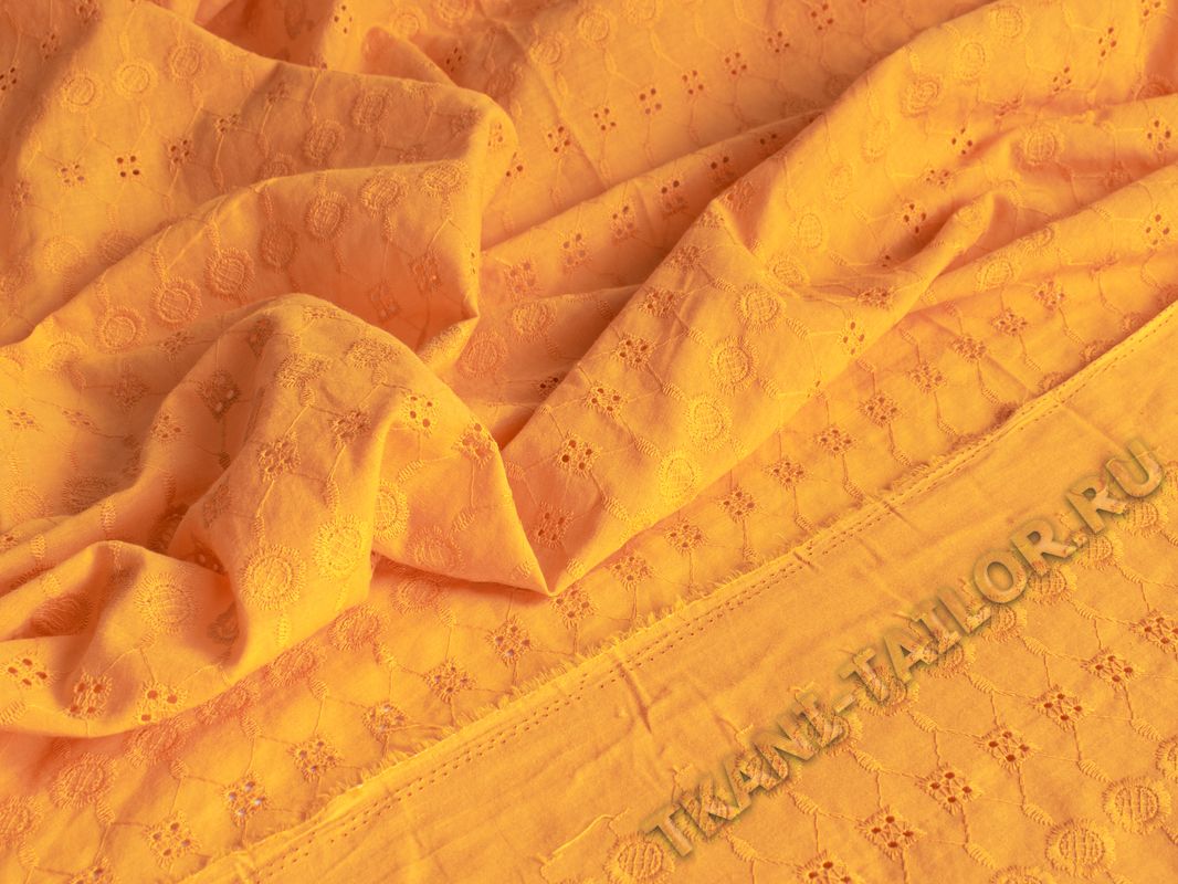 Шитье ткань светло-оранжевого цвета - фото 4