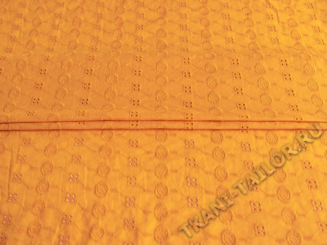 Шитье ткань светло-оранжевого цвета - фото 1