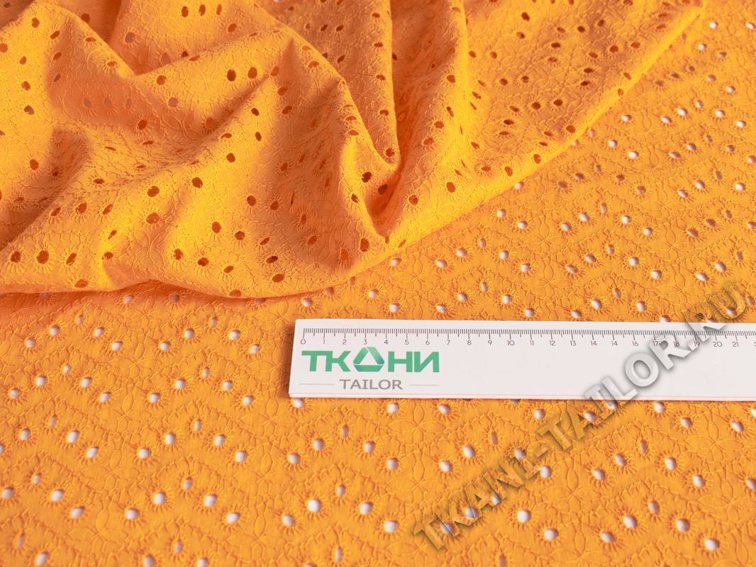 Шитье ткань светло-оранжевая - фото 2