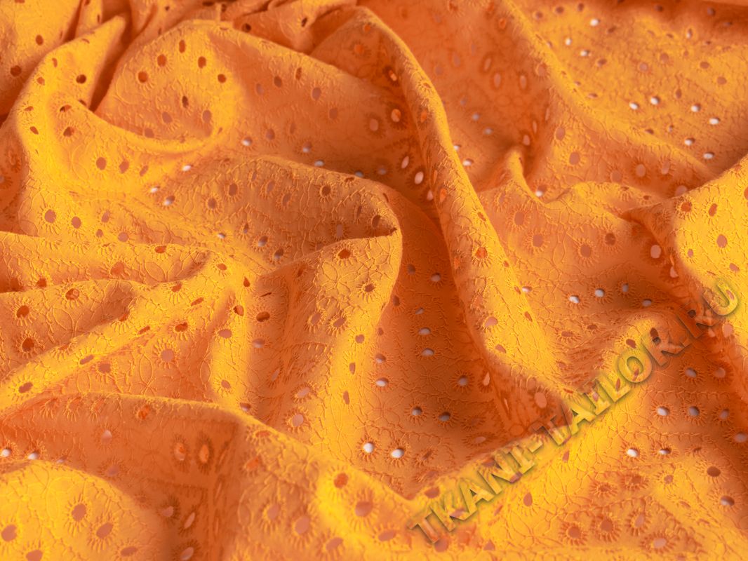 Шитье ткань светло-оранжевая - фото 3