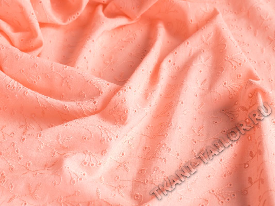 Шитье ткань кораллового цвета - фото 3