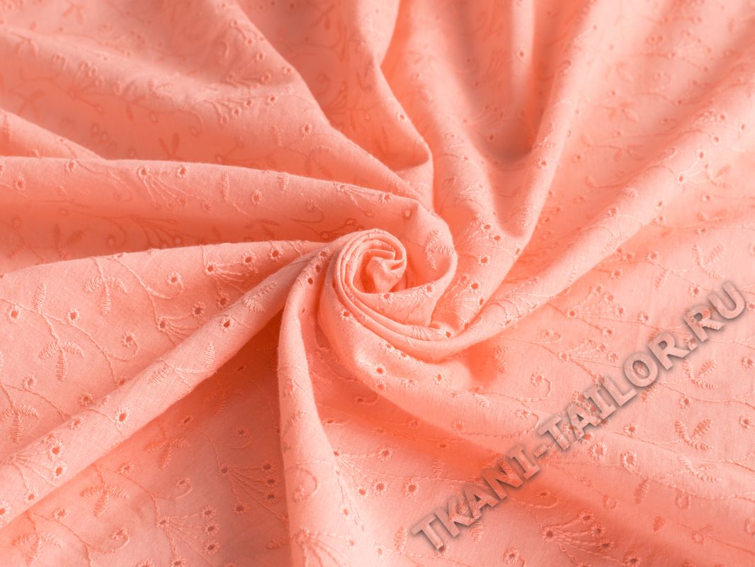 Шитье ткань кораллового цвета - фото 1