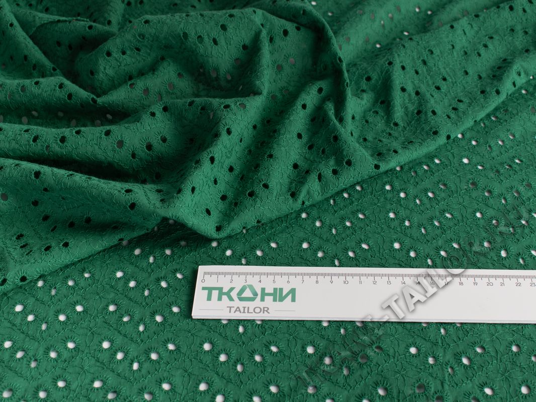 Шитье ткань темно-зеленого цвета - фото 2
