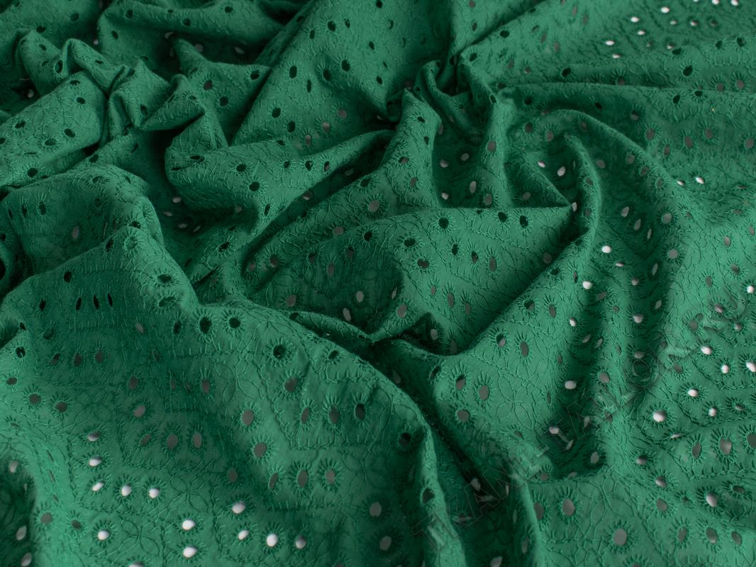 Шитье ткань темно-зеленого цвета - фото 3