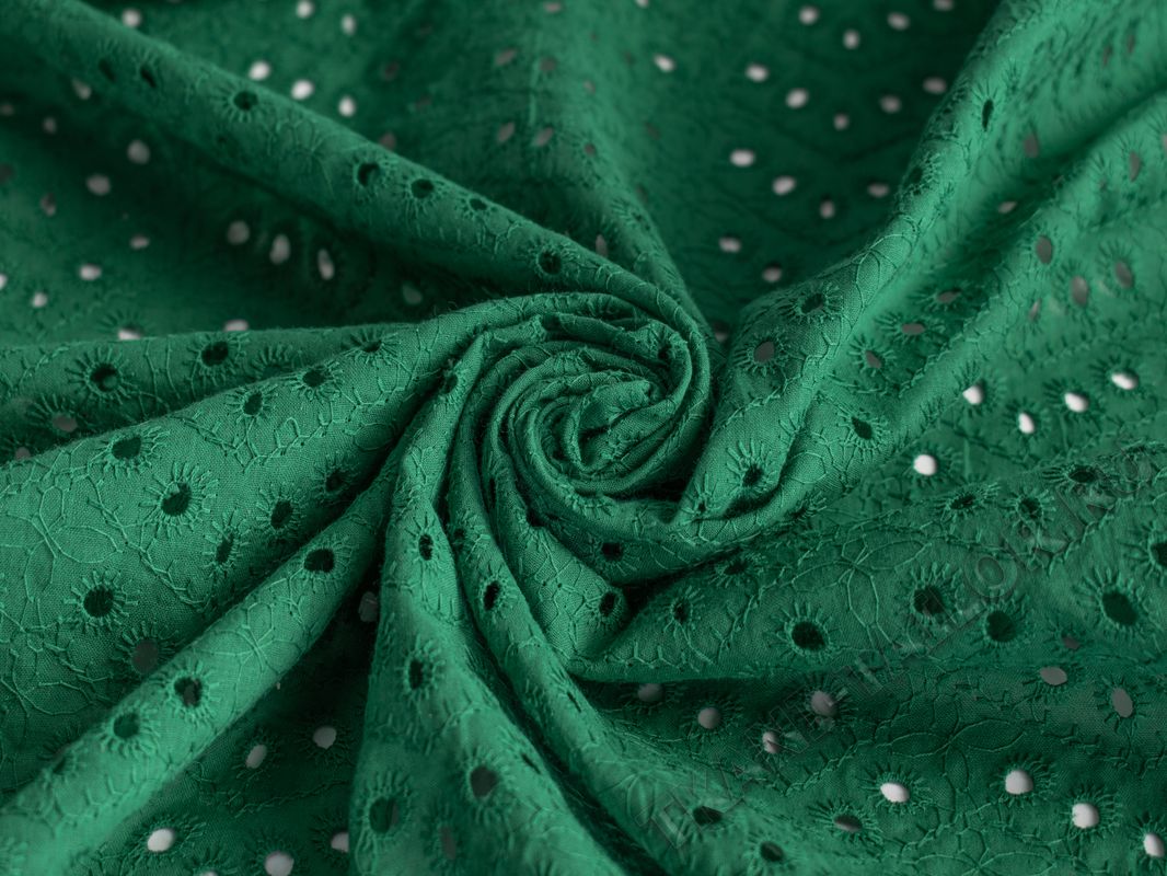 Шитье ткань темно-зеленого цвета - фото 1