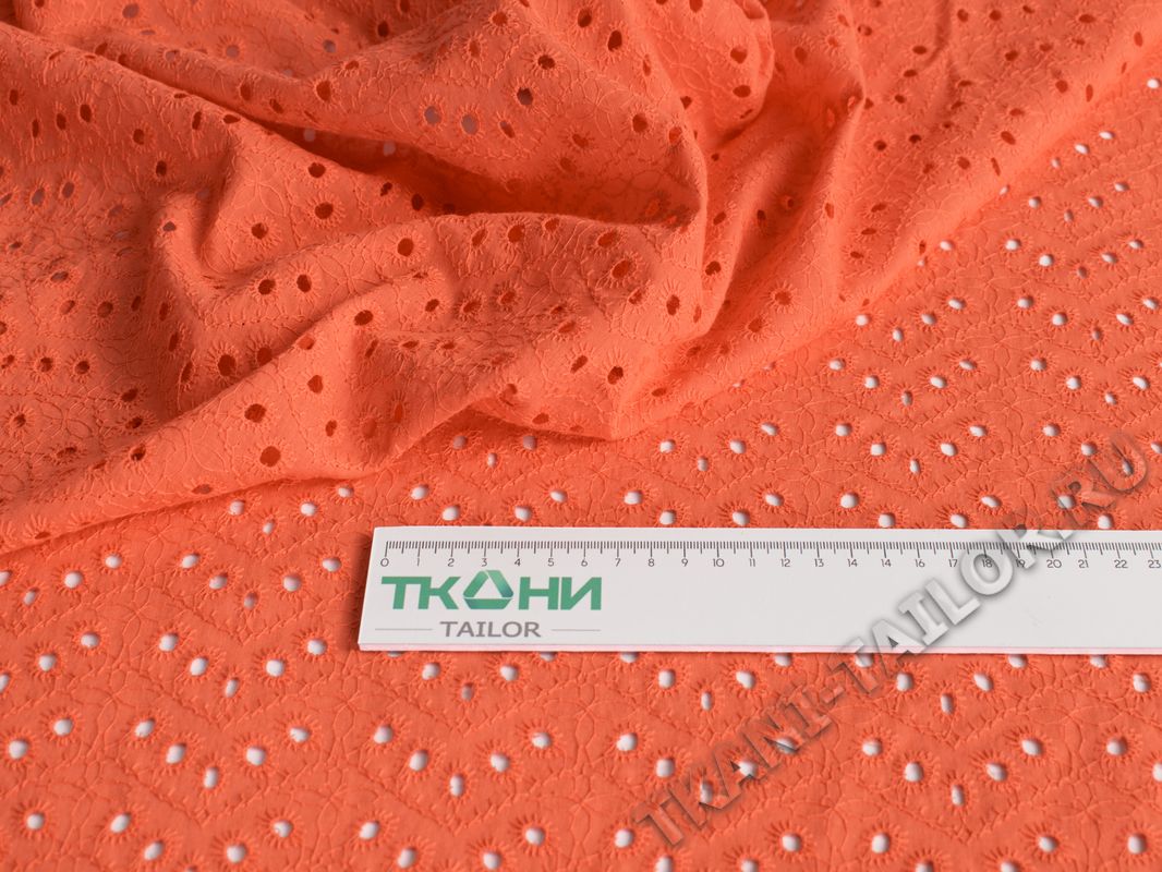Шитье ткань оранжевого цвета - фото 2