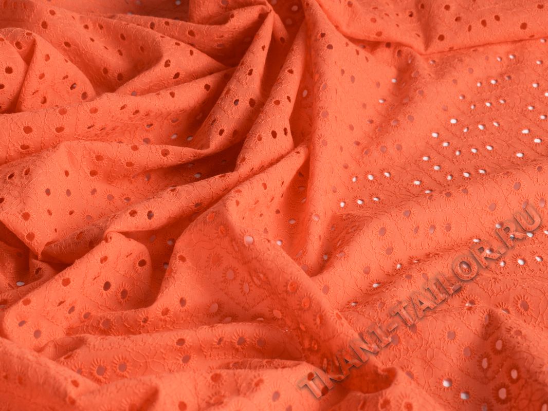 Шитье ткань оранжевого цвета - фото 3
