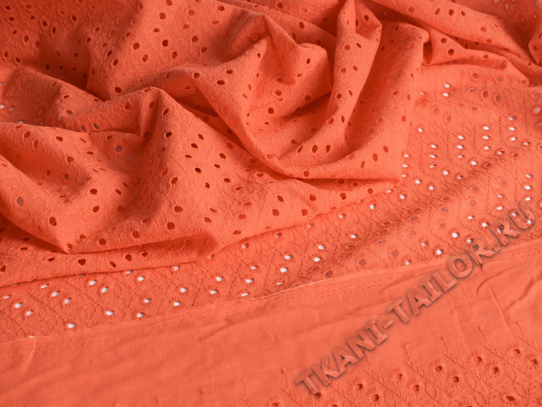 Шитье ткань оранжевого цвета - фото 4