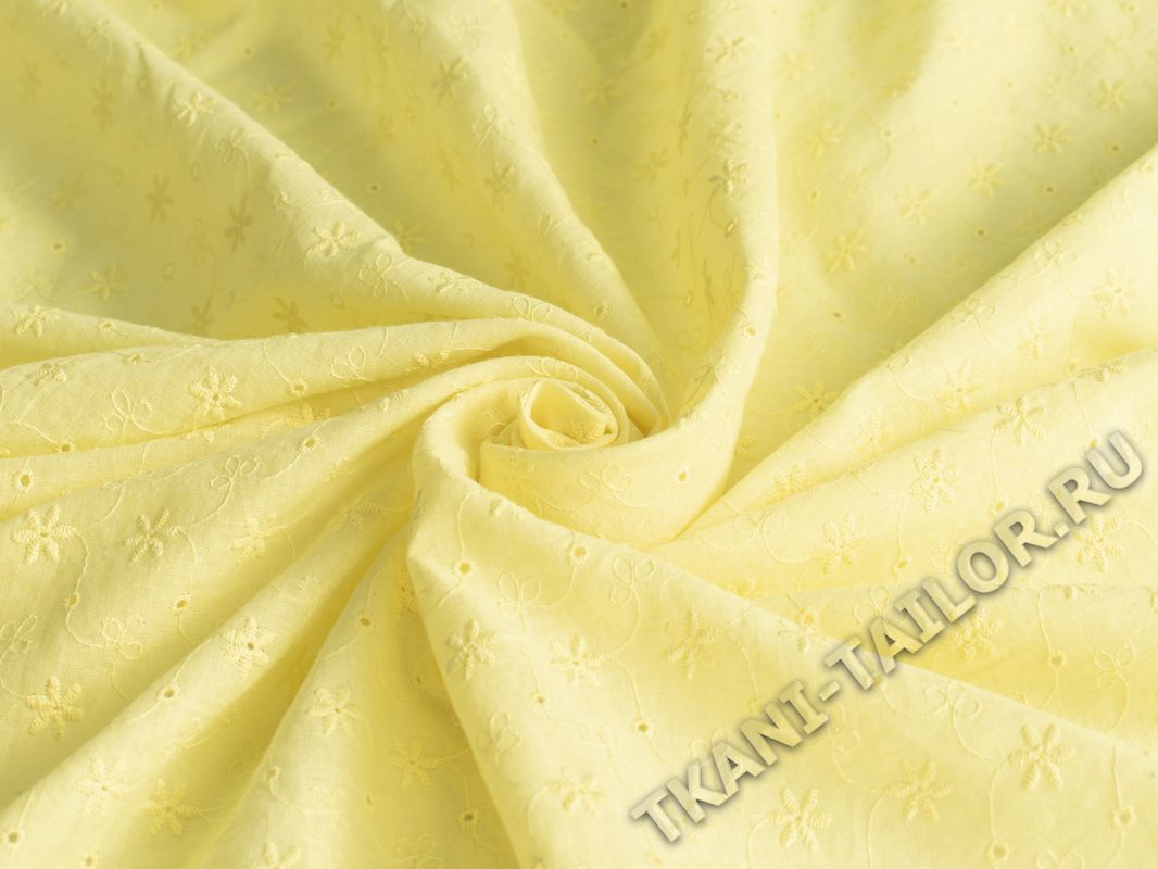 Шитье ткань светло-желтого цвета - фото 1