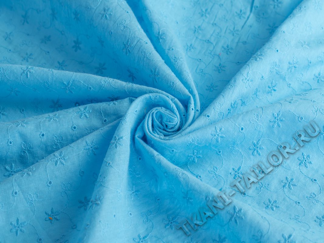 Шитье ткань голубого цвета - фото 1