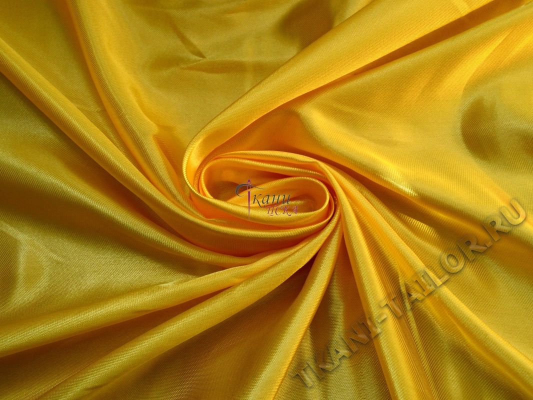 Атласная ткань желтая - фото 2